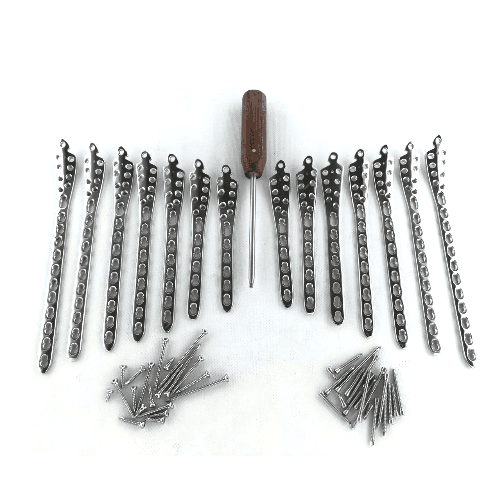 LCP 3.5mm Distal Tibia Anterolateral Plates 4-8 Hole L/R & Screws 118 Pcs Set TT