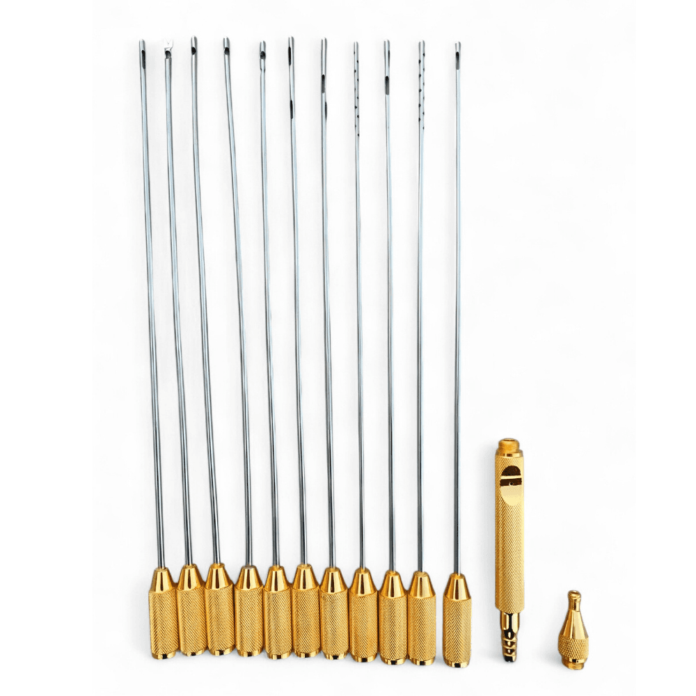 Liposuction Belly Fat Thread Fitting Cannula Set Of 11 Cosmetic Plastic Surgery