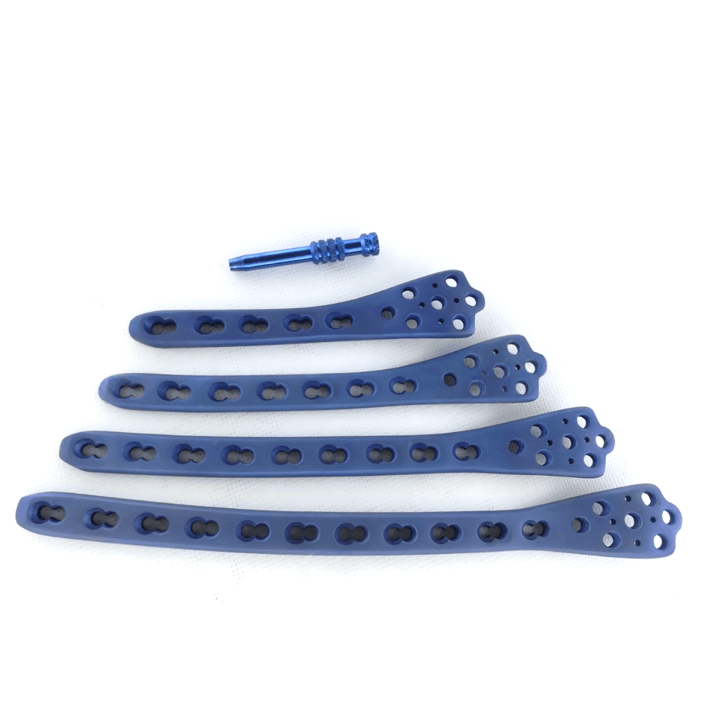 2.7/3.5mm Locking D Fibula Plates L / R 4 to 8Holes & Screw 72 Pcs Set Titanium