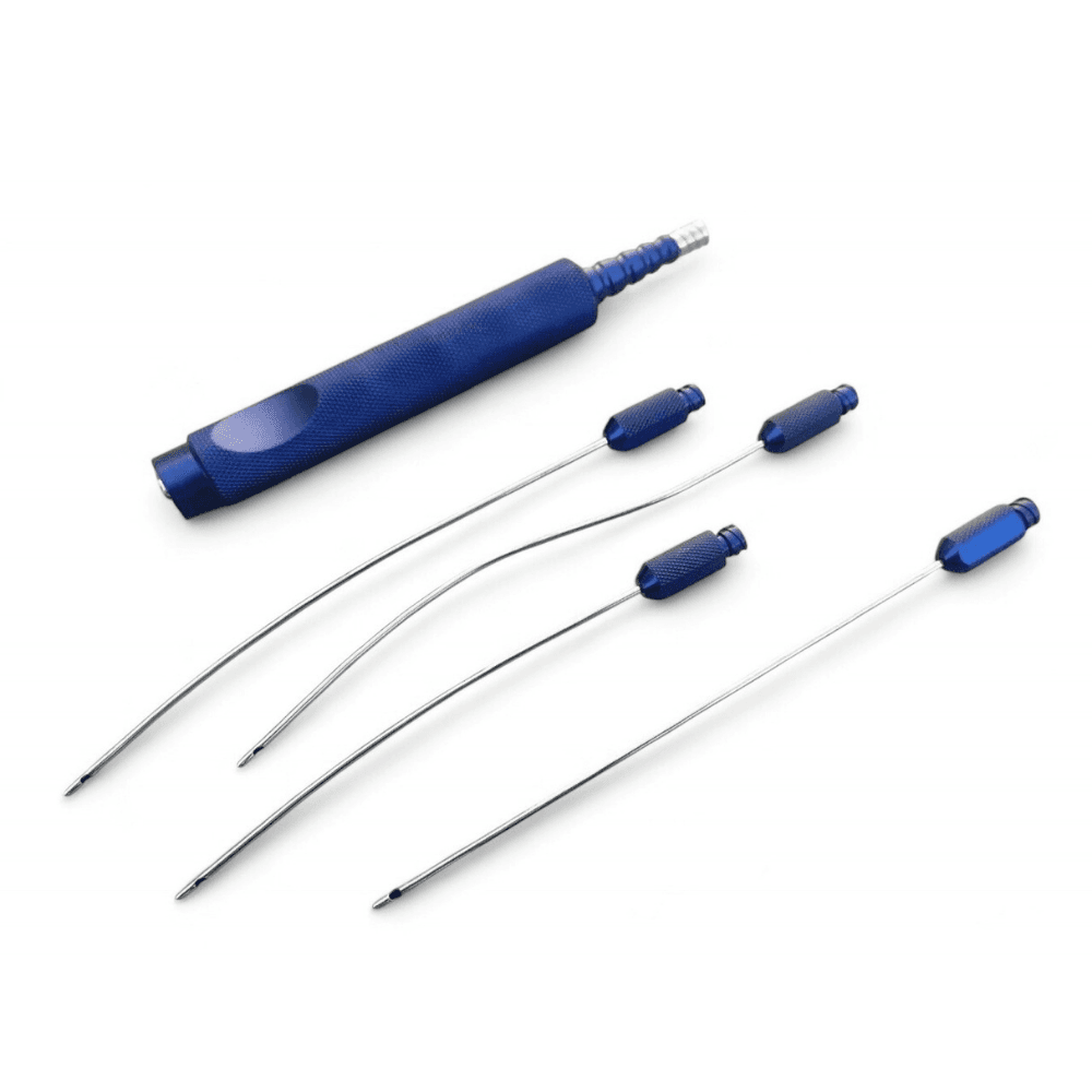 Set Of 5 Liposuction Luer Lock Cannula With Handle Cosmetic And Plastic Surgery
