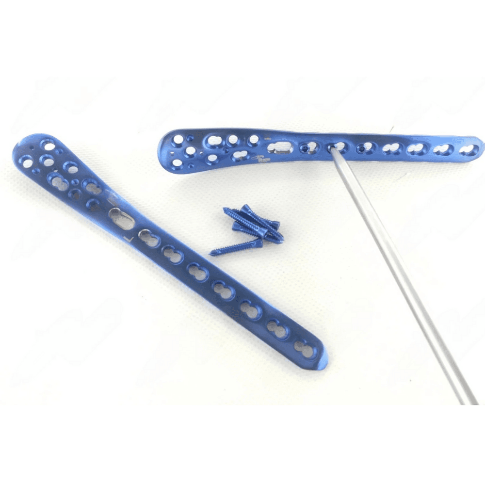 Ankle Hook Plate LCP 3.5mm Set 109 Pcs with LCP 3.5mm Screws Orthopedics