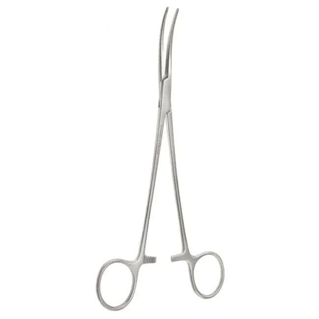 10″ Bengolia Artery Forceps – curved 1×2 teeth