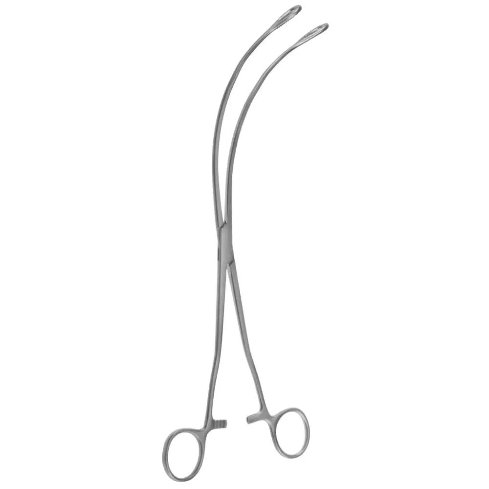 12 1/8″ K-P Long Jaw Ring Forceps – 6″ jaw curved on side