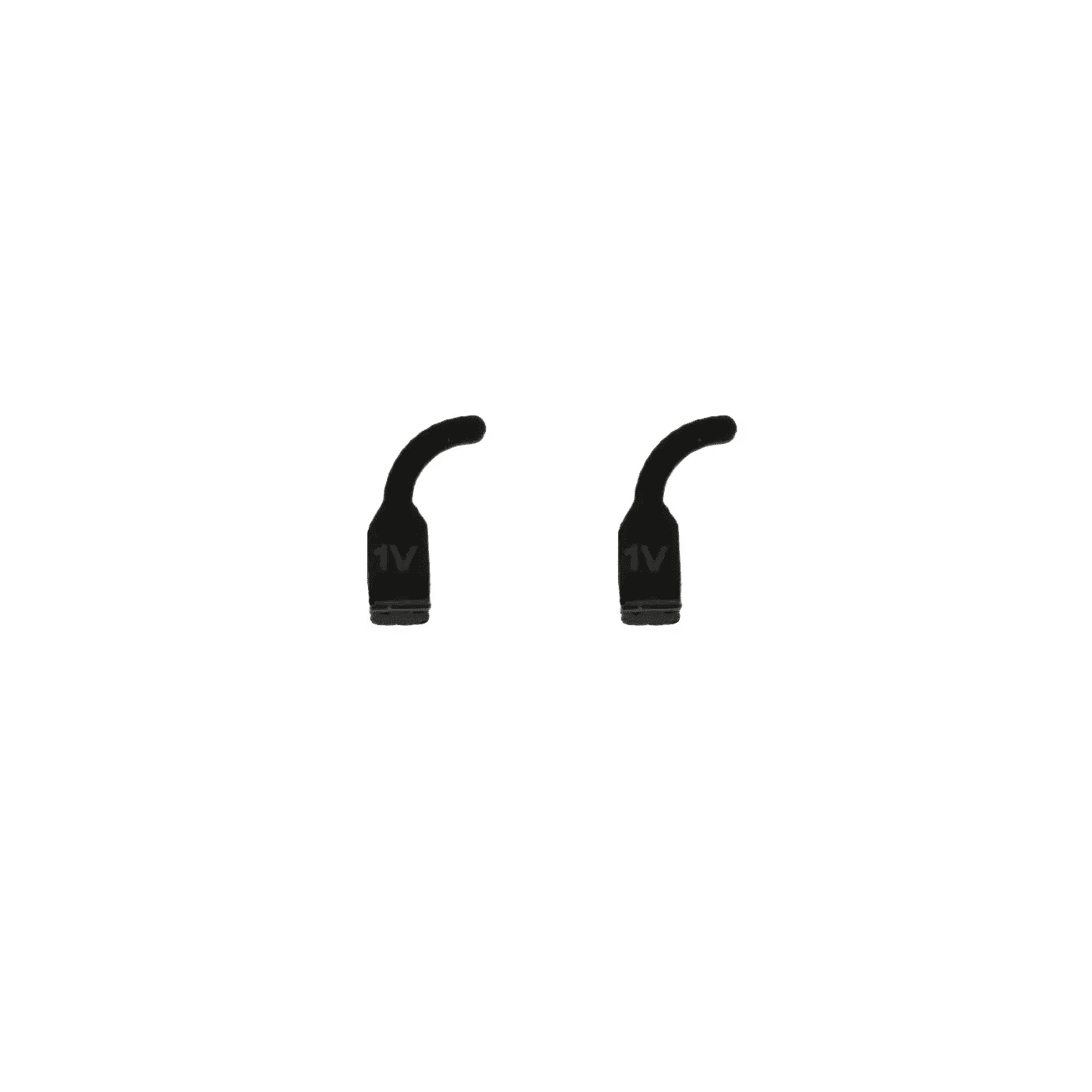 Curved Clamp 0.3-1.0mm Black Pair