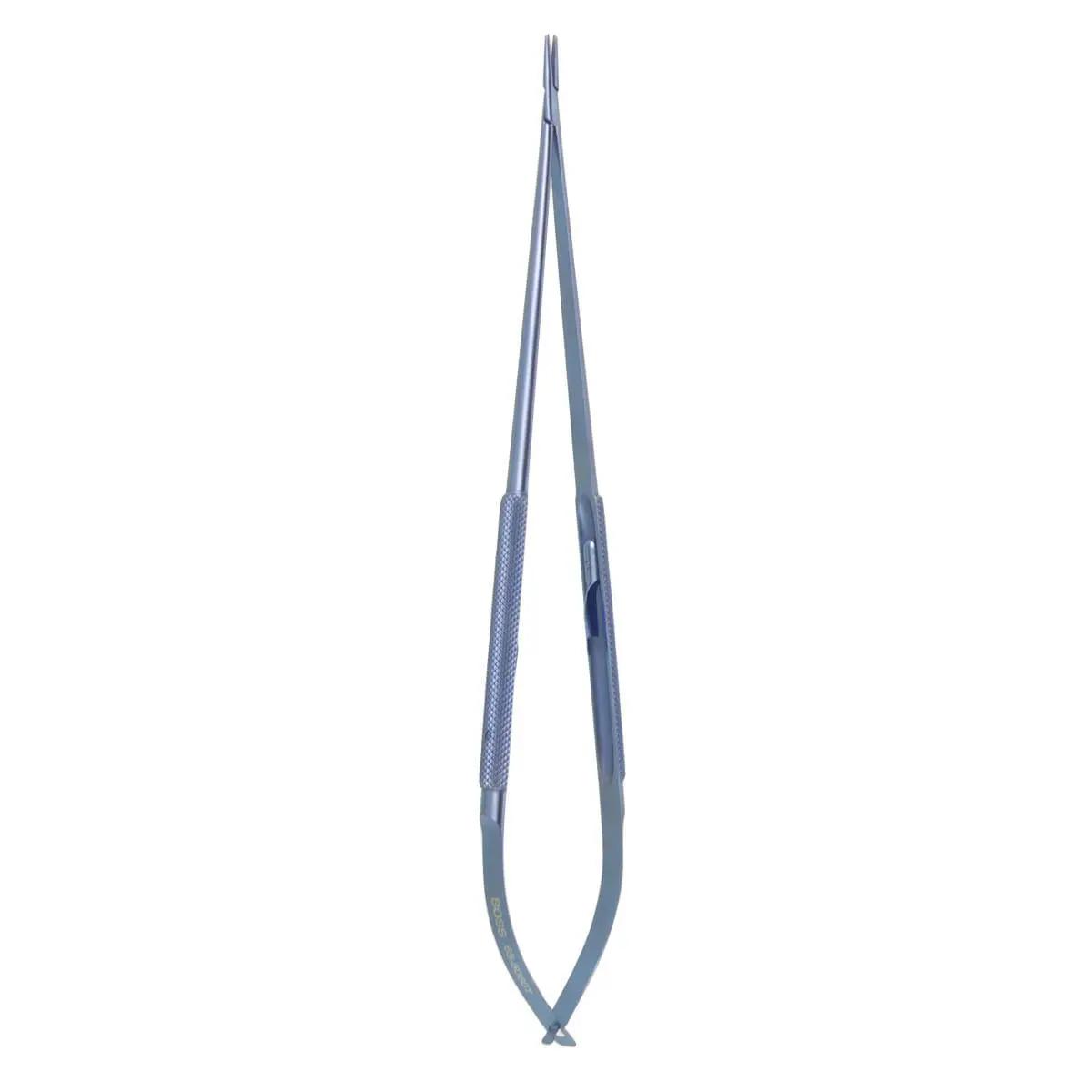9″ LighTouch Needle Holder Round Handle Titanium