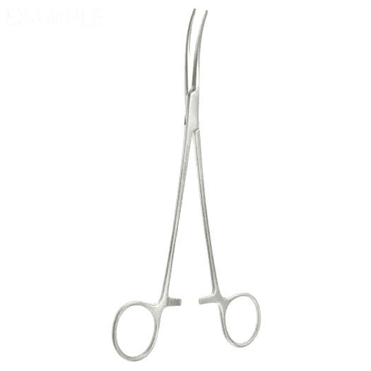 8″ Bengolia Artery Forceps – Curved 1×2 Teeth