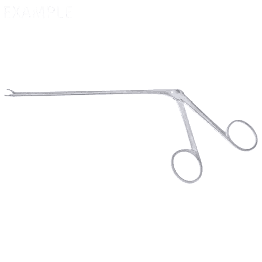 Micro Alligator Forceps -.5mm cup 5.5″ shaft curved right