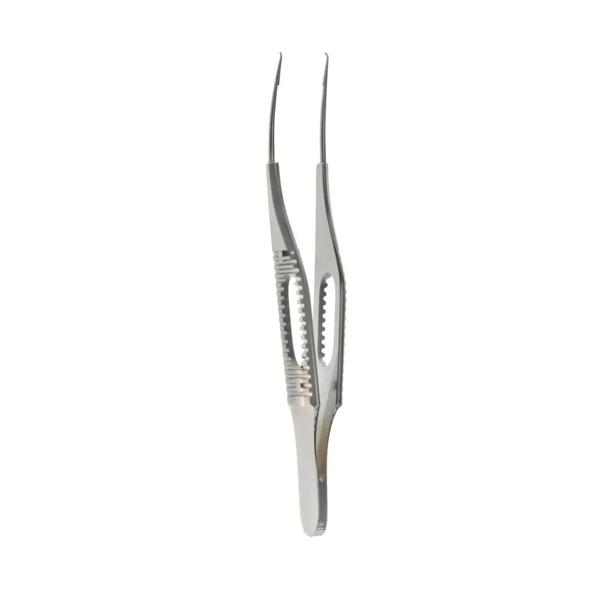 6 1/4″ Harms-Colibri Forceps 1x2 Teeth 0.12mm 45° Angled
