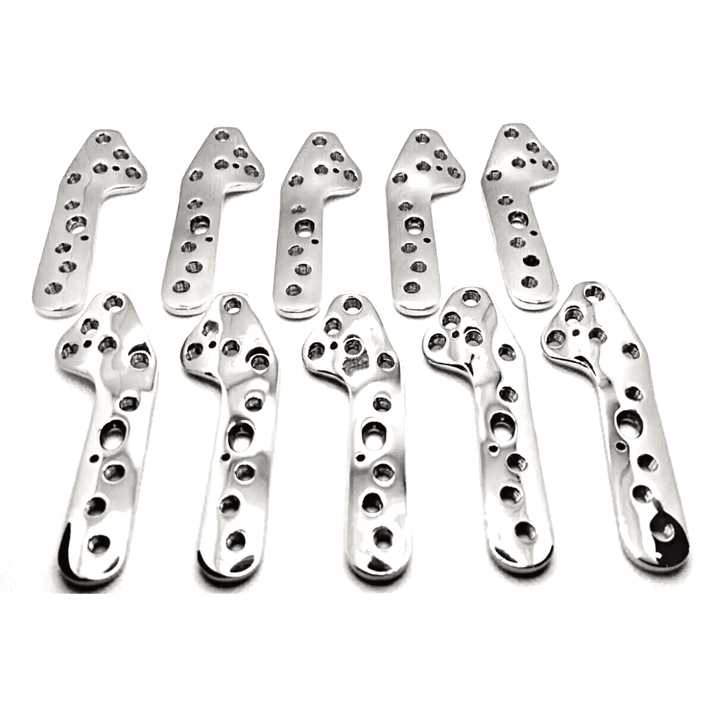 Veterinary TPLO 3.5mm LCP Plates Jumbo L/R 90mm 10 Pcs Set SS Quality