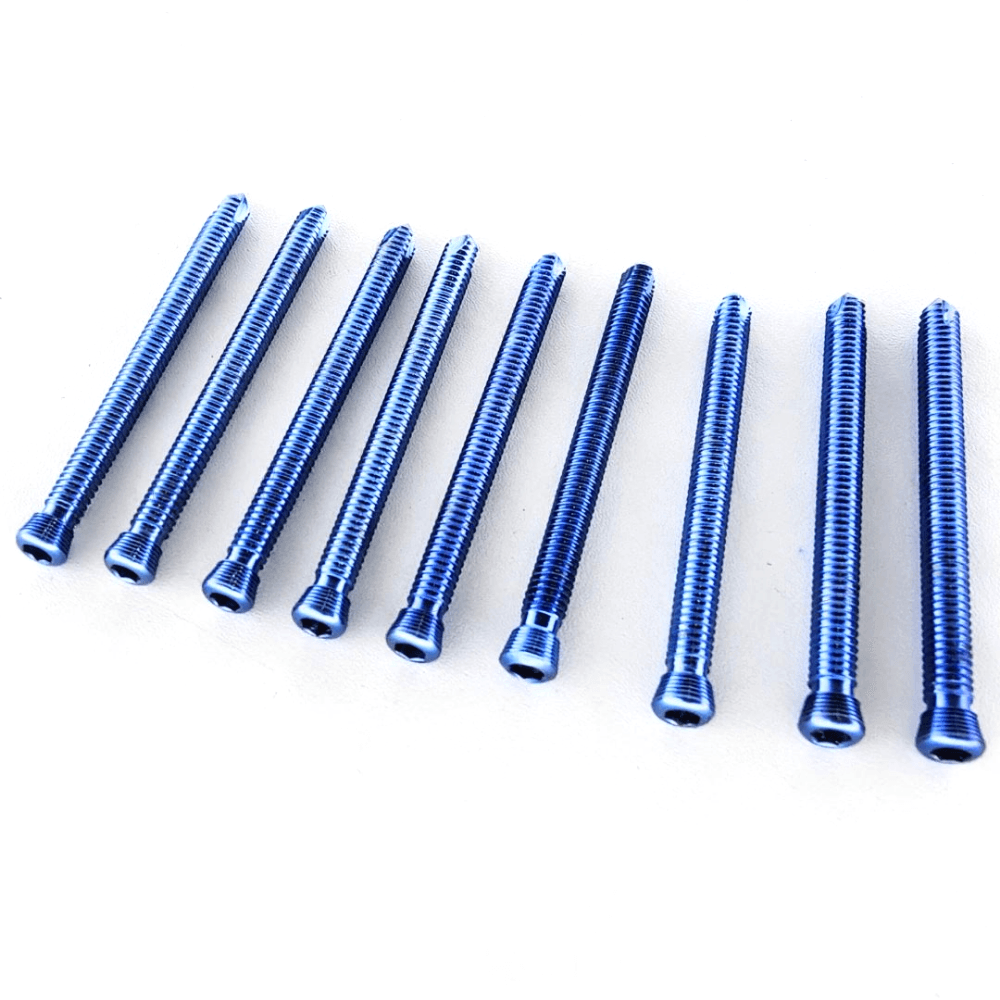 Safety Locking 4.5/5.0mm Broad Plates 6-12Holes & 5.0mm LCP Screw 77Pcs Set Ti