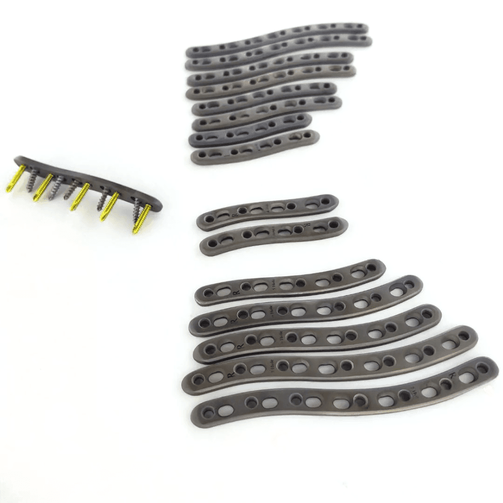 Clavicle S Locking-polyaxial Holes 3.5mm Plate 4H to 7H L/R 16Pcs Set Titanium