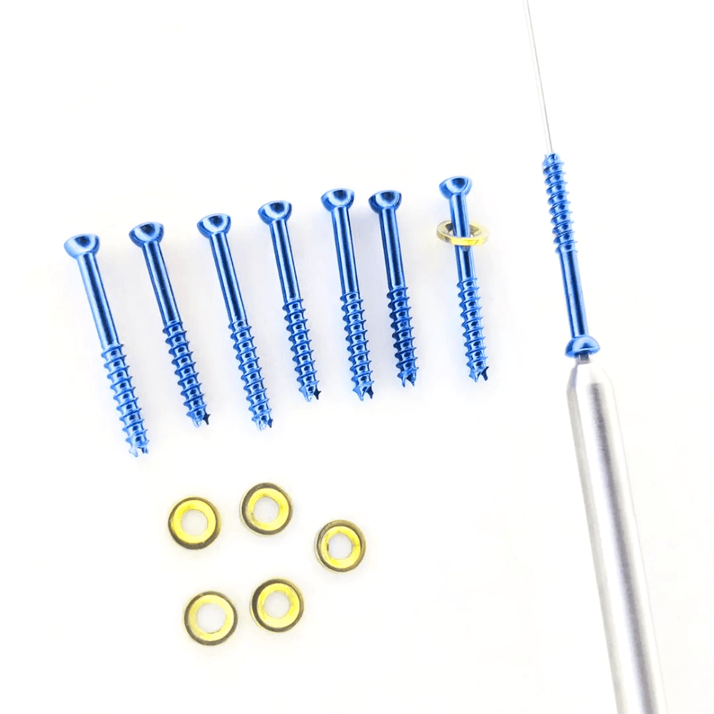 Cannulated Cancellous 4.0mm Screws Half Thread 14-40mm with Washer 86 Pcs Set Ti