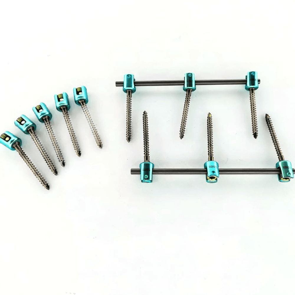 Polyaxial Pedicle Screw & Rod Spine Set, 4.5 mm Diameter, 35–55 mm Length