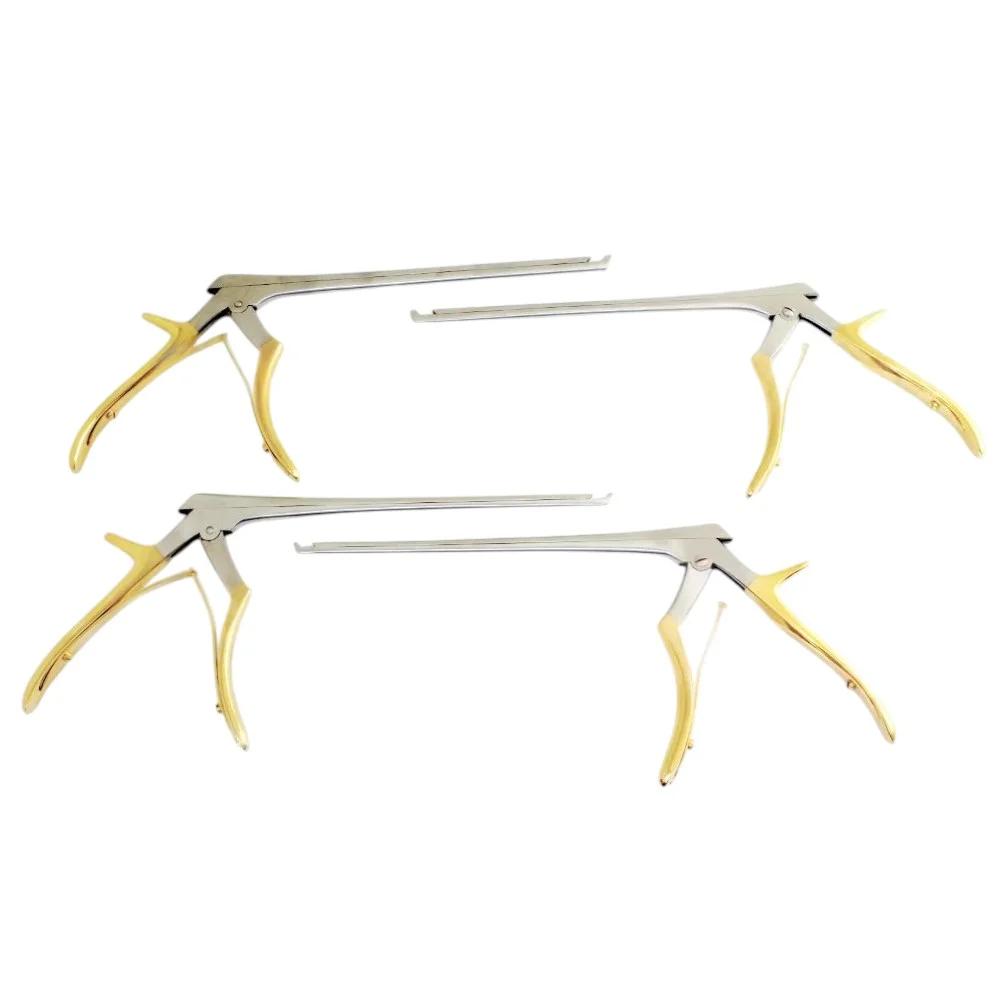 Kerrison Rongeurs 2, 3, 4, 5mm – 4 PCs Set Gold Handle Orthopedic Instruments