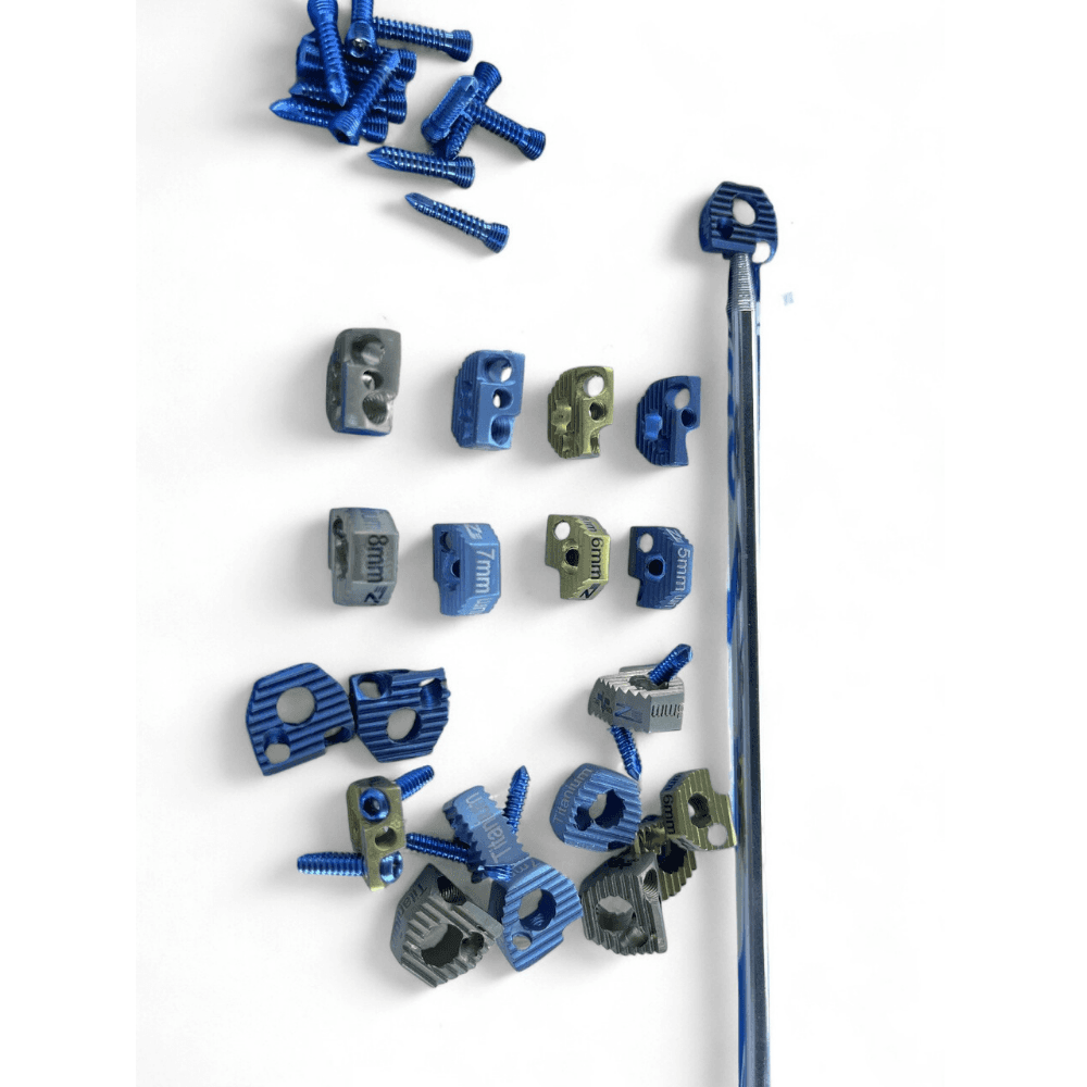 Locking 5,6,7 & 8mm CERVICAL FUSION SPINE CAGE with SCREWS, 61Pcs (Titani 5)