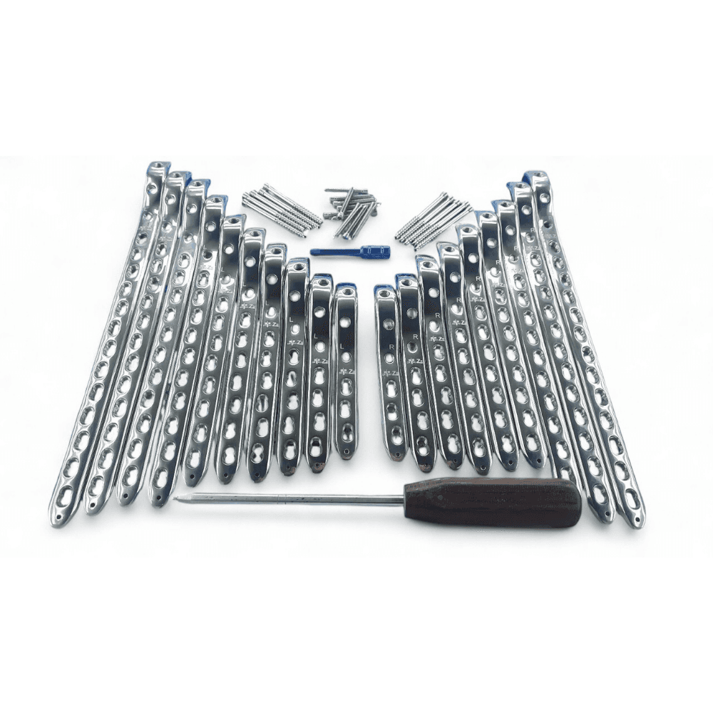 Locking Proximal Femur Plate 3 To 13 Holes R &L & LCP Screws,SS 316L (144 pcs)