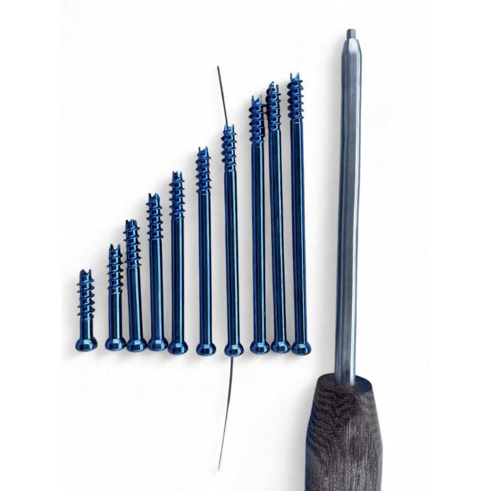 6.5mm Cannulated Cancellous screws 16mm thread, Length30 110mm Titanium(86 pcs)