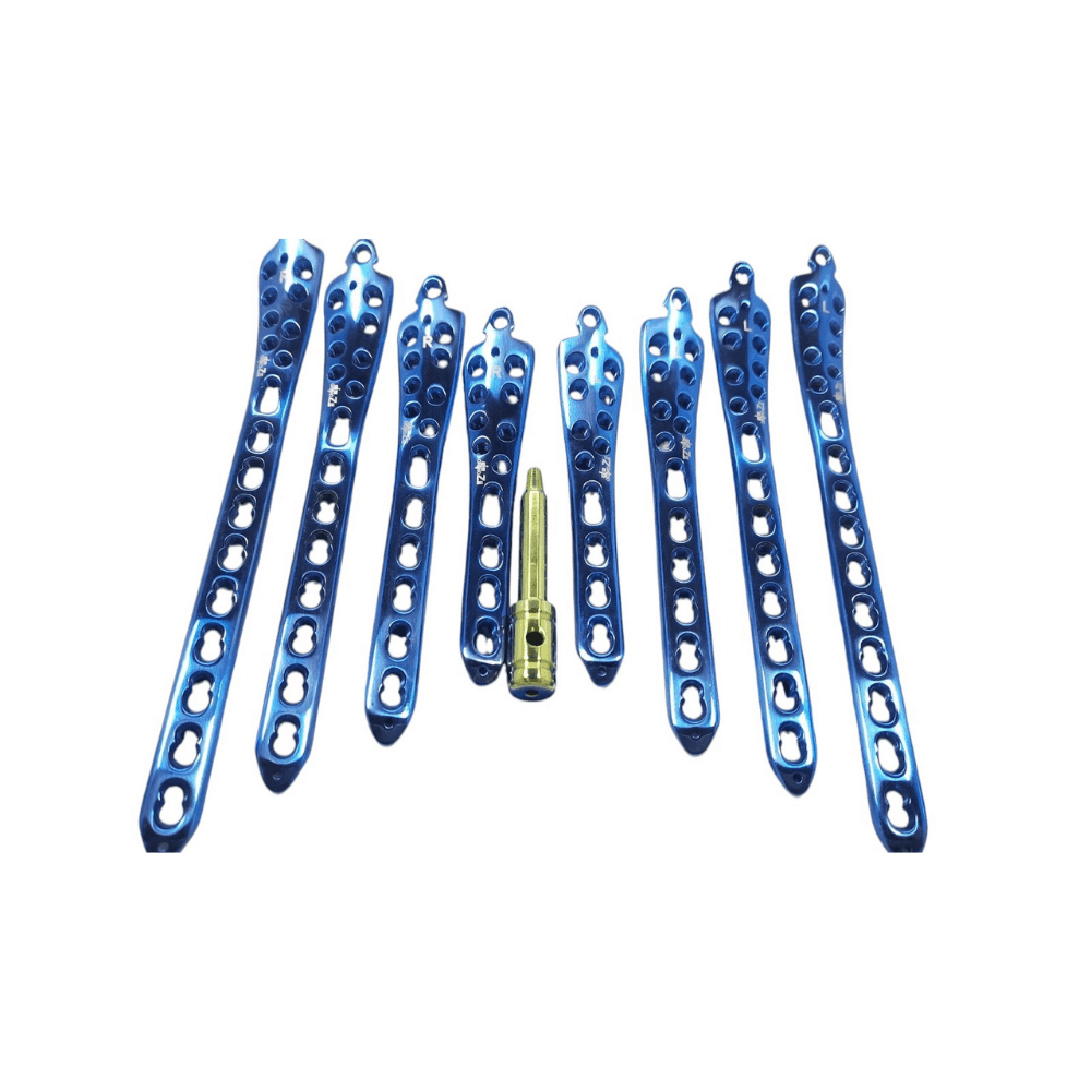 Distal Tibia Locking 4,6,8, 10 Hole Plates L& R & LCP Screw (85 Pcs Titanium G5)