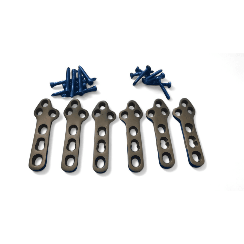 3.5MM TPLO PLATES (64mm long) LEFT&RIGHT & SCREWS TITANIUM (56 Pcs)