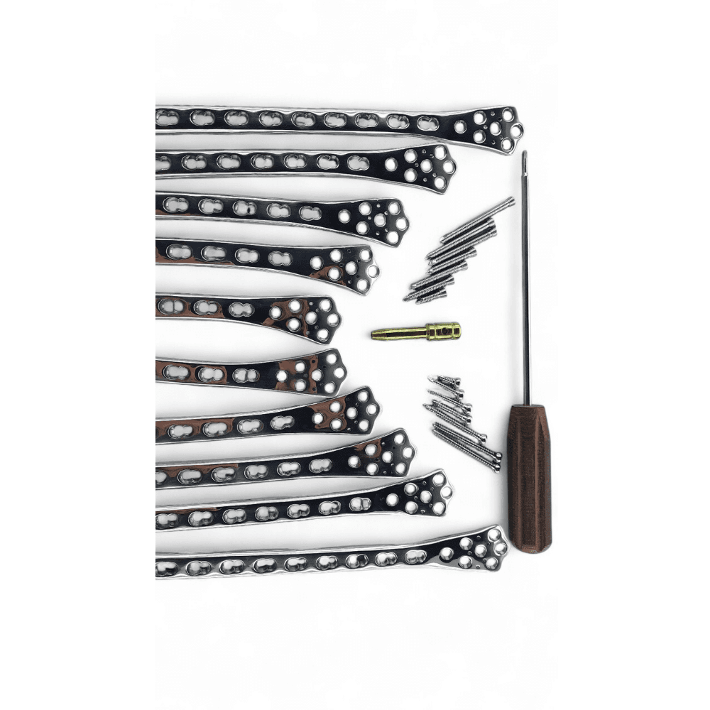 Locking Distäl Femür 4.5/5.0 mm 5,7,9,11& 13 H plates & screw 102 pc SS 316L