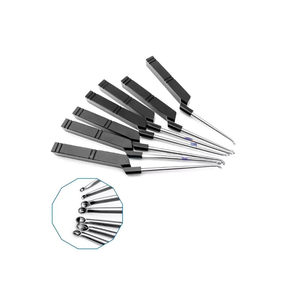 Bone Spinal Curette Microdiscectomy Set – 7-Piece Orthopedic Surgical Instrument Kit