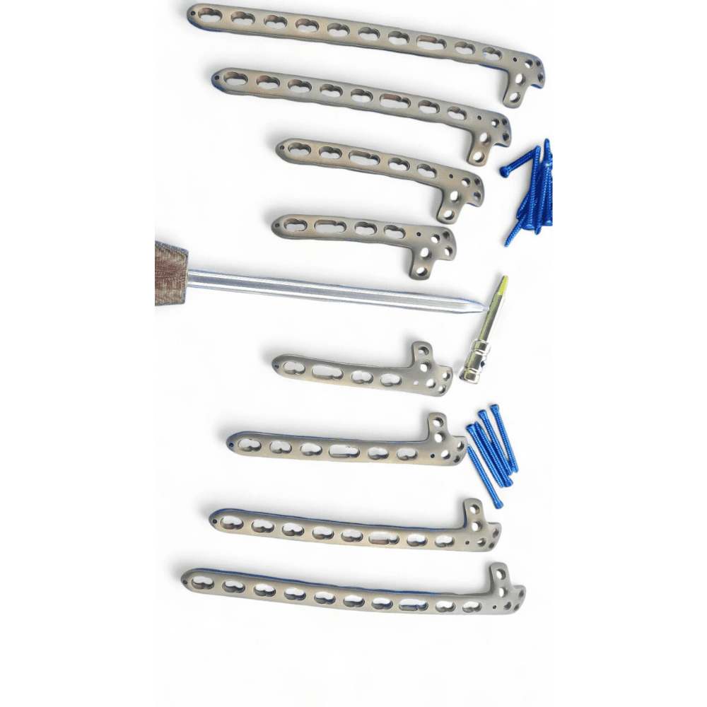Distal Humerus Locking Plate with Support (4,6,8,10H) & 3.5mm Screws 90 Pcs TT5