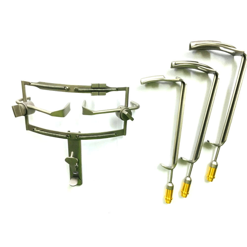 Dingman mouth Retractor with Fiber optic German stainless steel CE