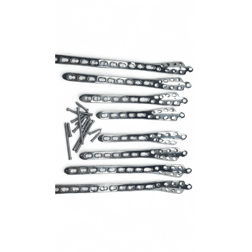 Distal Tibia Locking Plates 5, 7, 9 & 11 Hole – Left & Right with LCP Screws, Stainless Steel 316L