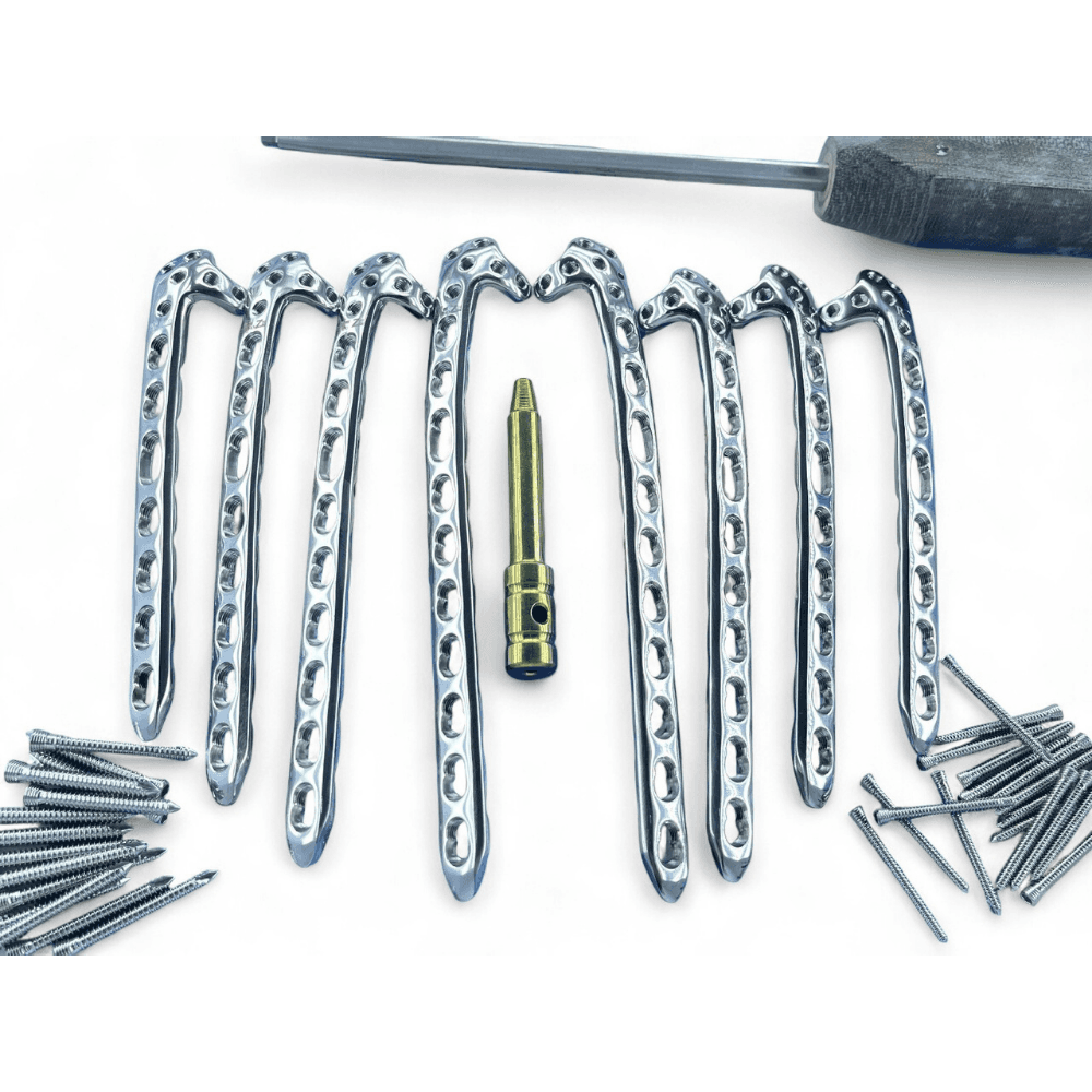 Distal Humerus Locking Plates with Support 7–10 Hole, Stainless Steel 316L