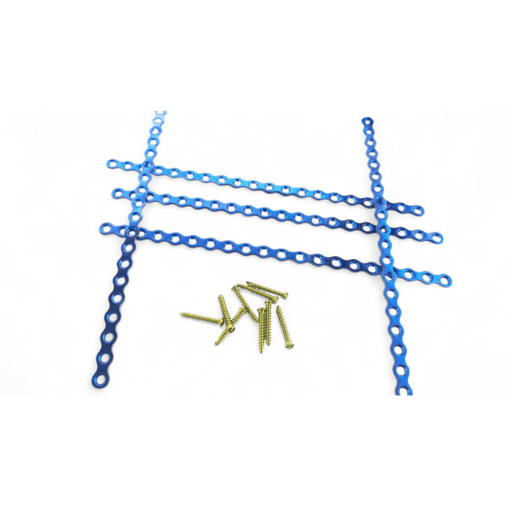 2 mm Straight Maxillofacial Plates – 20-Hole, Titanium