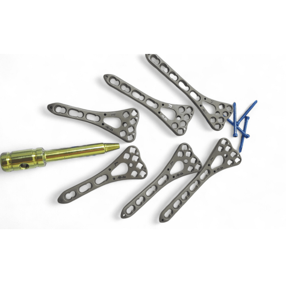 Variable Angle Locking Distal Radius Volar Plate, 3–5 Hole, Left & Right with Screws – 61-Piece Set