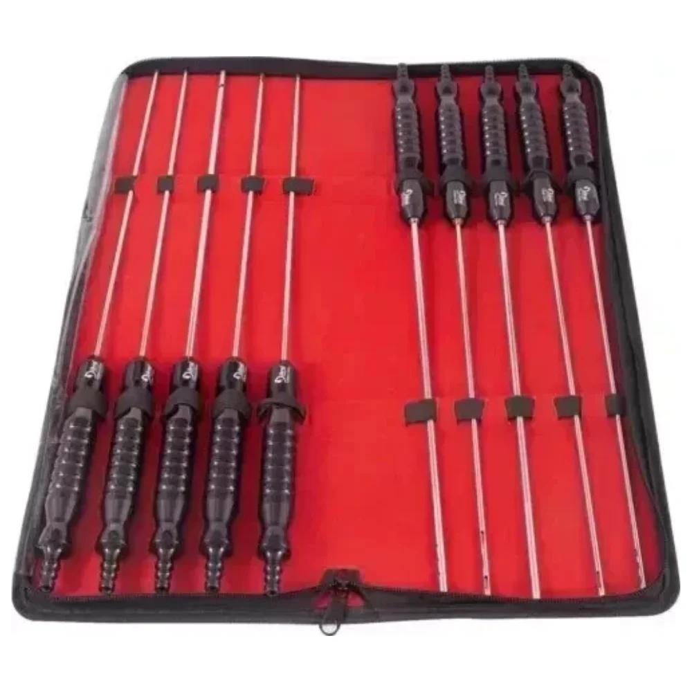 Basic Liposuction Cannula Set – 10 PCS Fixed Handle Black & Black-Type Cannulas