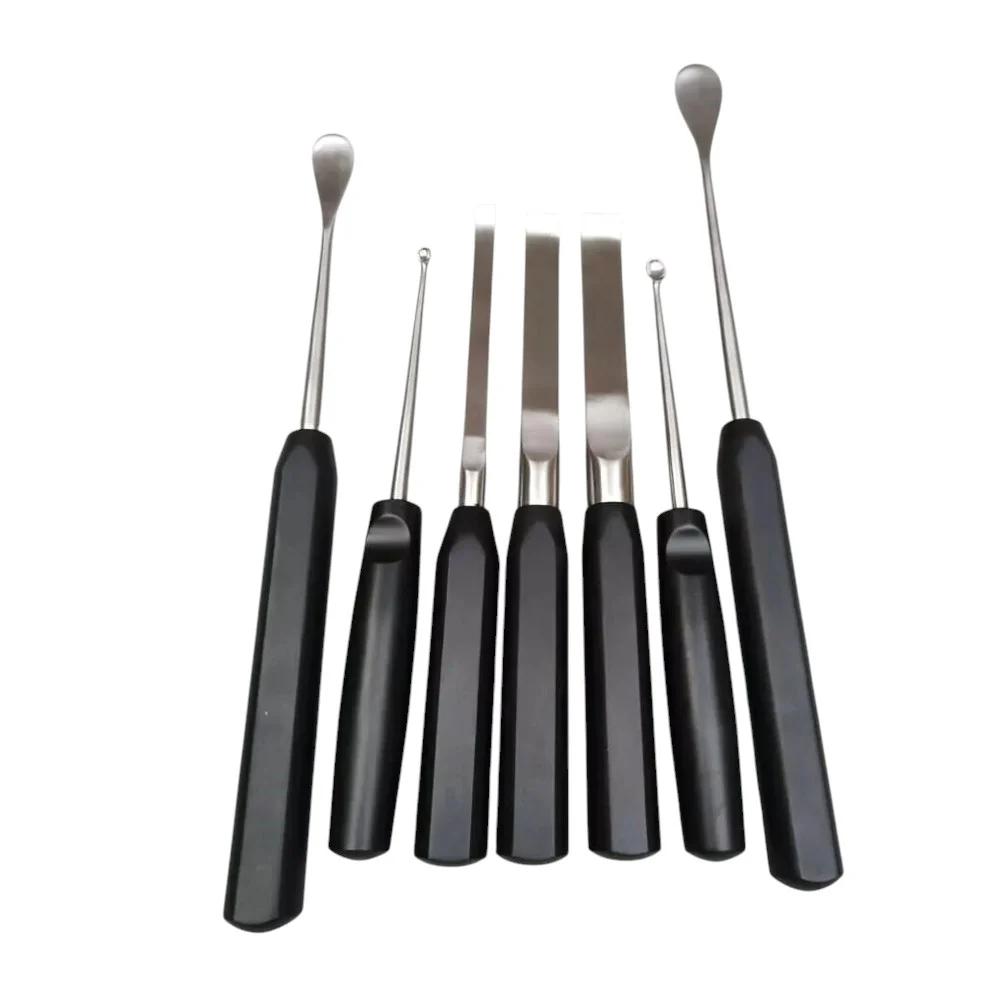 Periosteal Elevator Chisels & Bone Curette Set 7 PCS