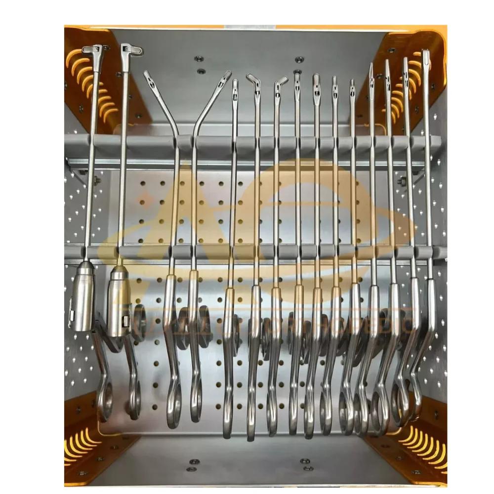 Arthroscopy & Orthopedic Forceps Set – 15 Pcs with Aluminum Sterilization Box