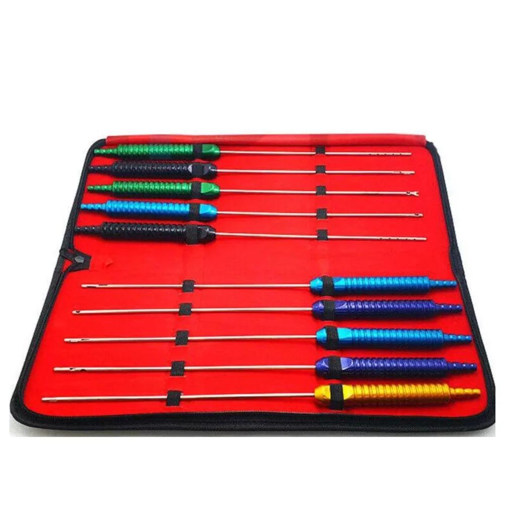 11 PCS Liposuction Cannula Set – Fixed Aluminum Handle (30cm × 3mm)