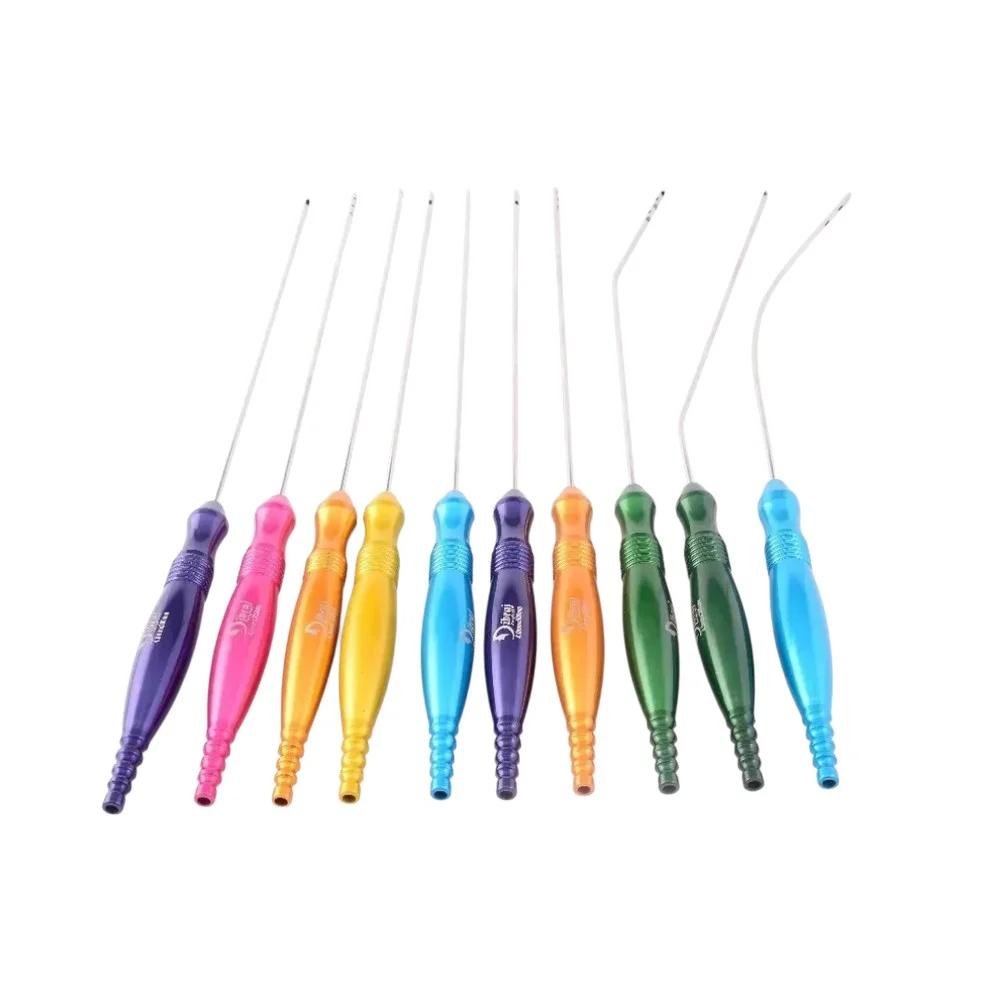 Liposuction Cannulas Fixed Handle 10 PCS Surgical Set