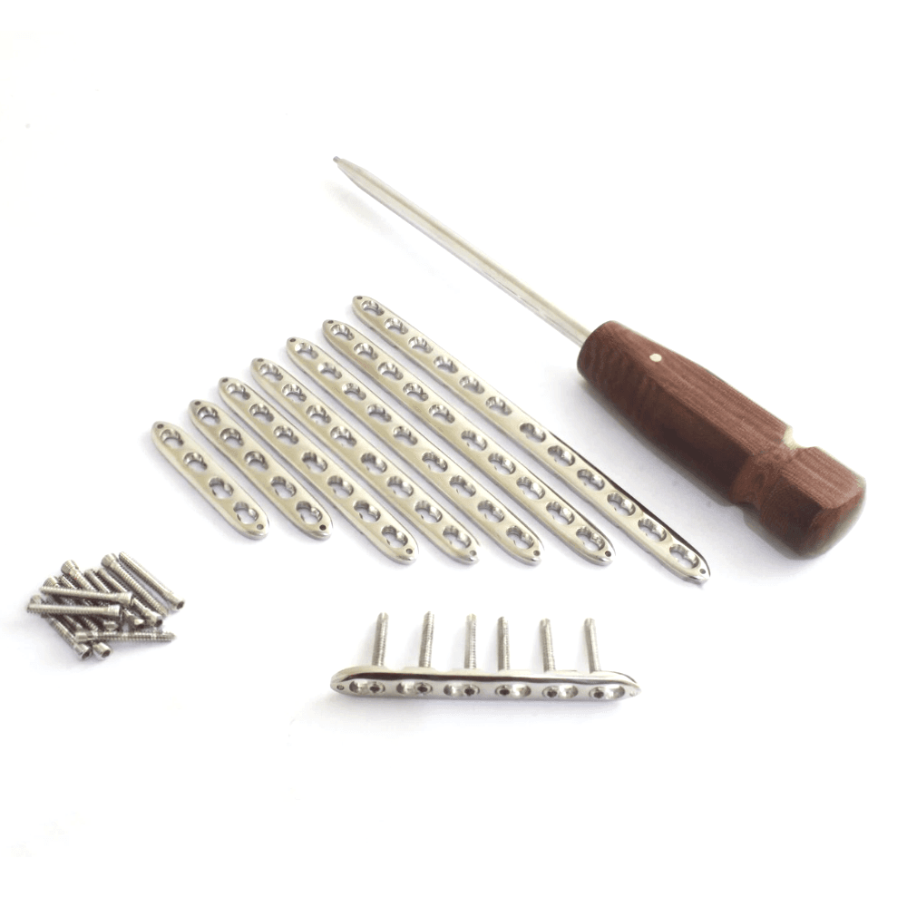 3.5mm Locking Compression Plate & Locking Screws & Screw Driver Set of 109 By ZI