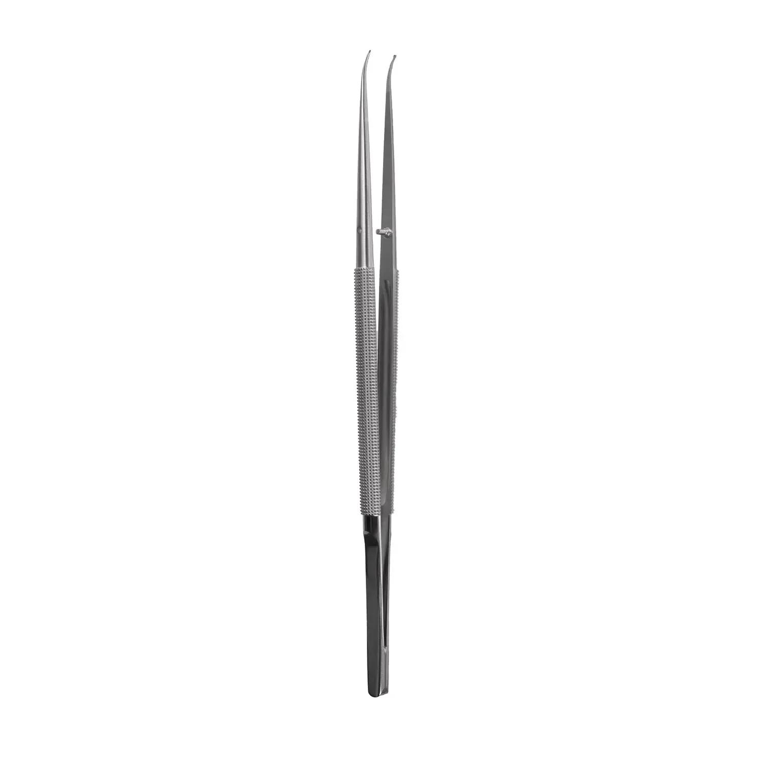 8 1/4″ FineTouch Ring Tip Forceps Curved Lightweight