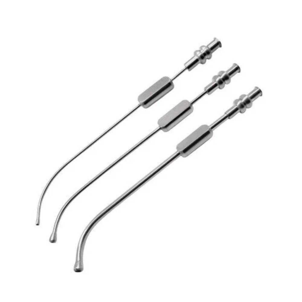 Dental Sinus Cannula Suction Tubes – 2.5 mm, 3 mm, 4 mm, 3 Piece Surgical Instrument Set