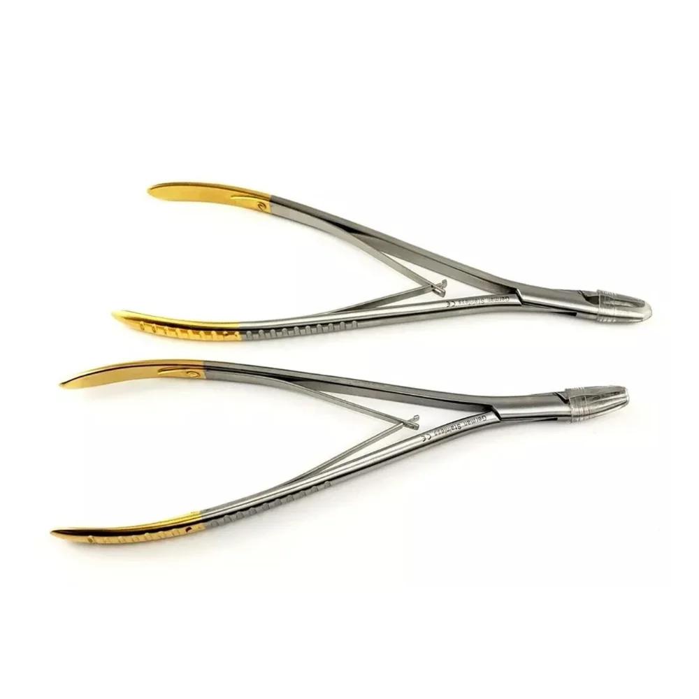 Lempert Bone Rongeur 8″ Straight & Curved Gold Handles